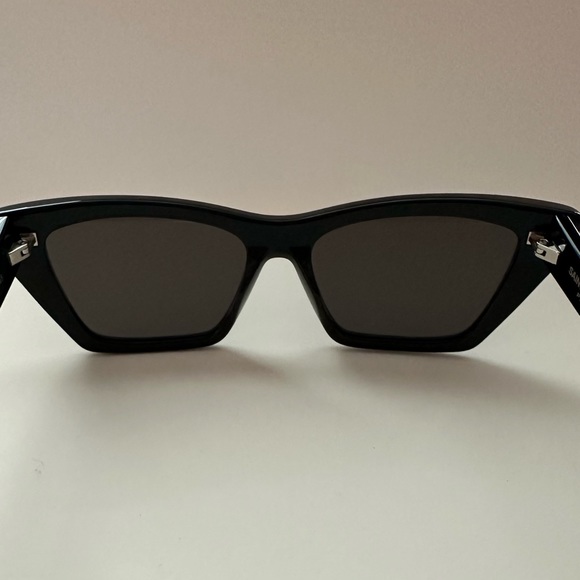 Saint Laurent Black Mica Cat Eye Sunglasses - Picture 5 of 11